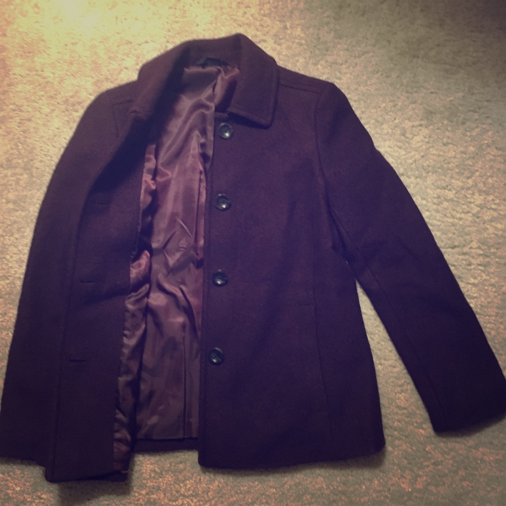 Wool blended short peacoat